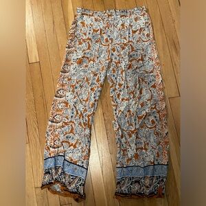 Anthropologie Hei Hei Paisely Wide Leg Pants Size M